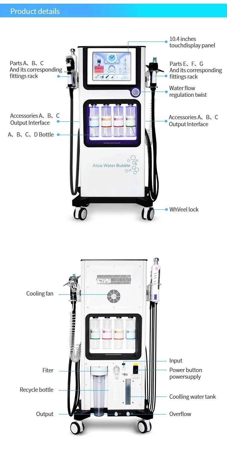 Popular New Arrival Salon Equipment 7 in 1 Multifunction Hydra Beauty Facial Dermabrasion Machine
