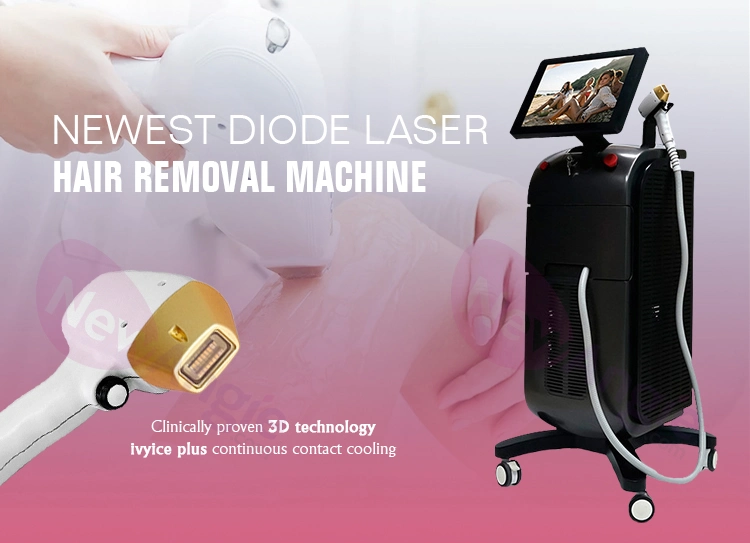 Body Facial Hair Removal Diode Laser 808nm 755nm 1024nm Machine for All Skin Types