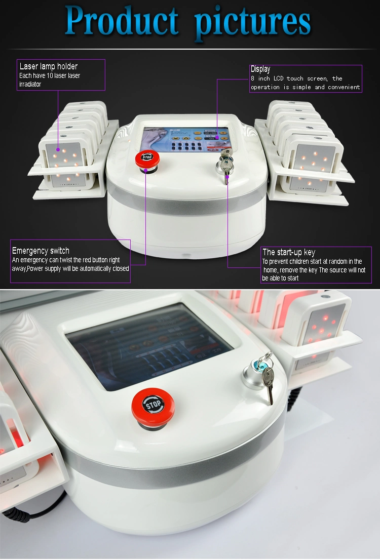 Best Lipo Laser Portable Machine Slimming Machine with Dual 650nm/980nm