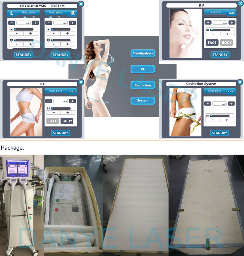 360 Freeze Cryo Cavitation RF Slimming Machine