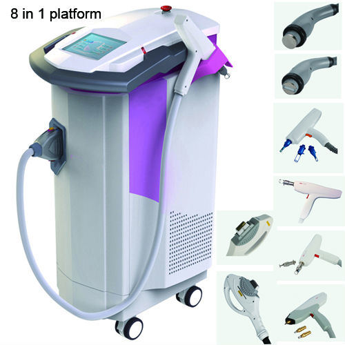 8 Handles Elight RF YAG Laser Q-Switch ND YAG Laser Multifunction Beauty Machine