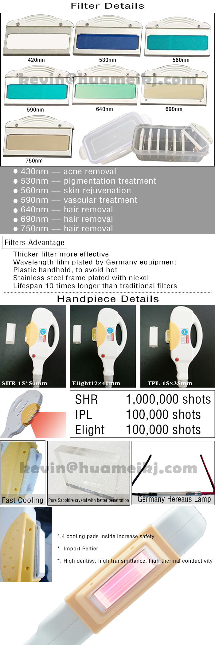 IPL Shr Elight Opt Laser Hair Removal Machine
