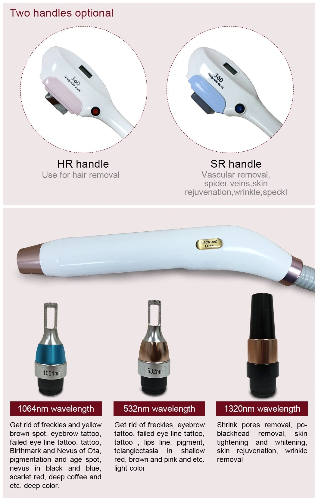 Safe Treatment Opt Shr ND YAG Laser Hair Removal Machine Skin Care Laser Removal Beauty Machine