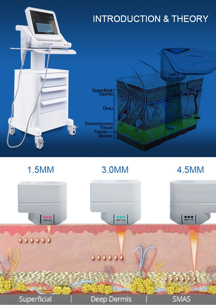 10000/20000 Shots Face Body Hifu Skin Rejuvenation Skin Tigten Anti Aging Body Slimming Machine