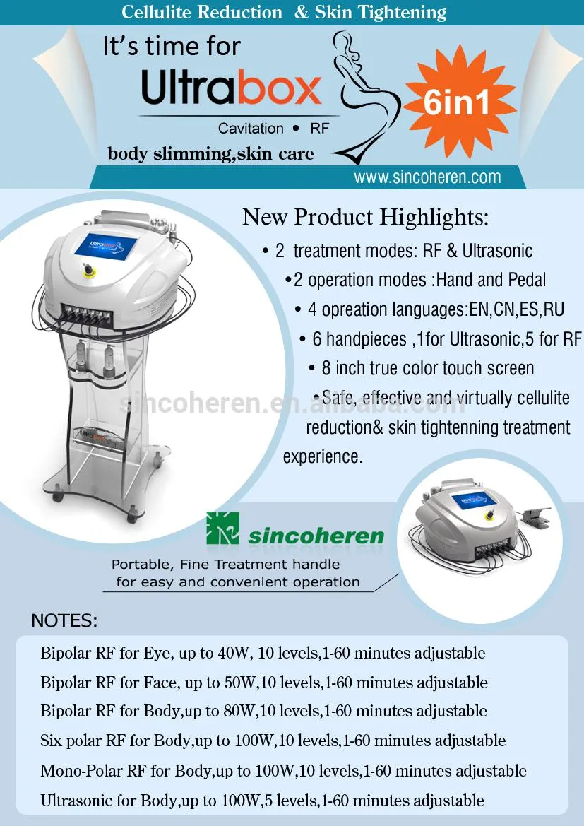 Radio Frequency RF Cavitation Ultrasonic Cavitation Slimming Machine