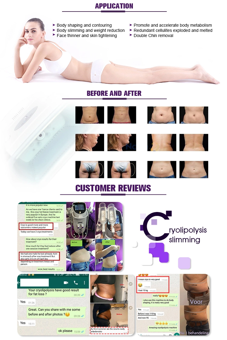 Lipolaser + Cavitation + RF + Vacuum Therapy Cryo Body Slimming Fat Freezing Slimming Machine
