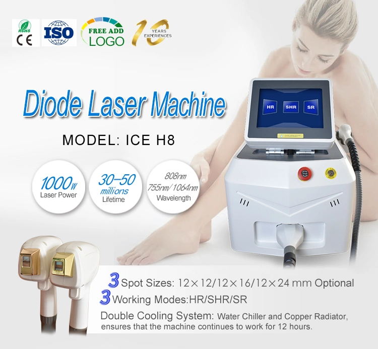 Diode Laser 808nm Triple Wave Hair Reduction Device Home Use
