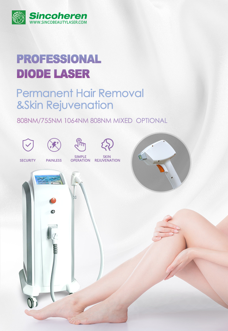 Three Wavelengths 755 808 1064 Diode Laser Hair Removal