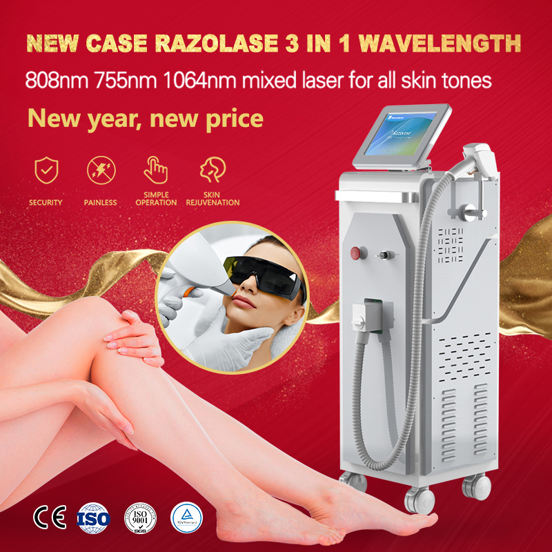 Painless Epilation Diode Laser Hair Removal Machine 808nm 755nm 1064nm
