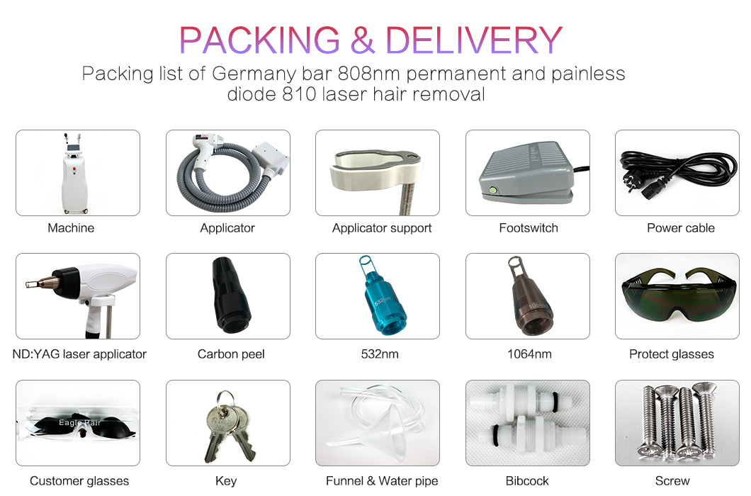 Multifunctional Professional Permanent Diode Laser Hair Removal Machine