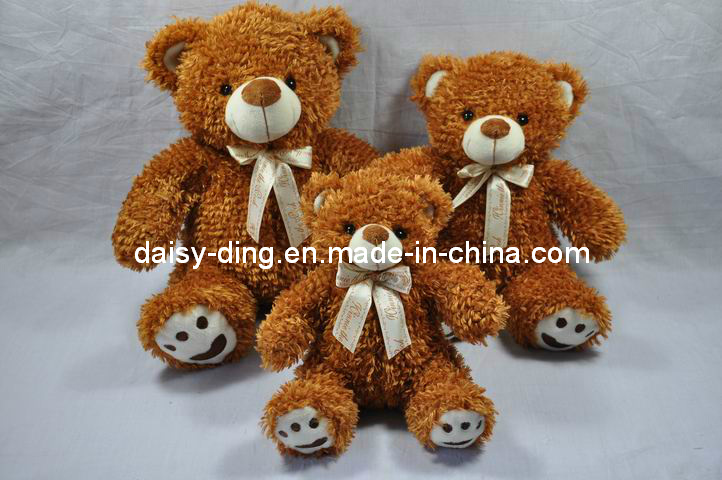 Stuffed Normal Long Hair Teddy Bear with Three Sizes