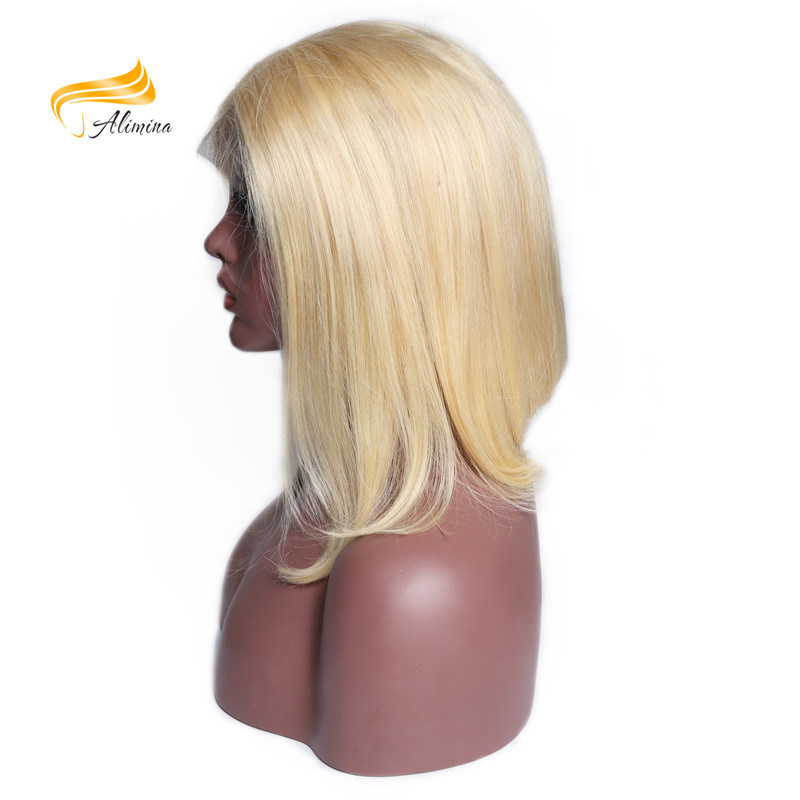 Blonde Hair Bob Wig Lace Front Wig 100% Human Hair