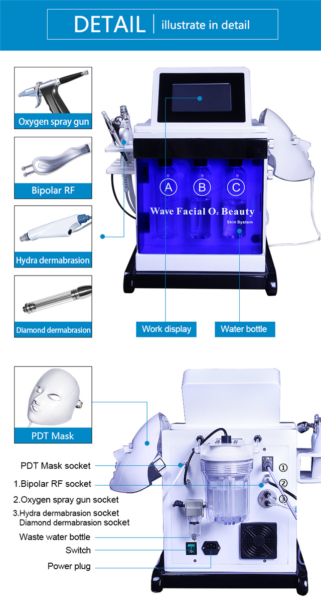 Multi-Functional Hydro Dermabrasion System Facial Care Beauty Machine
