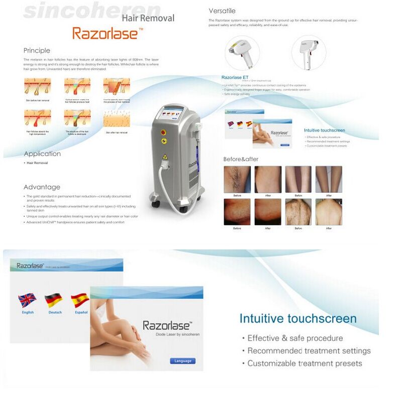 Ce FDA Approved Professional Diode Laser Hair Removal Machine