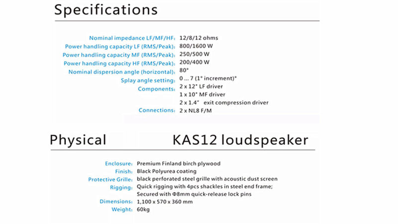 Kas Best Outdoor 10 Inch Top 1200 Watts 18" Subwoofer Speaker Line Array