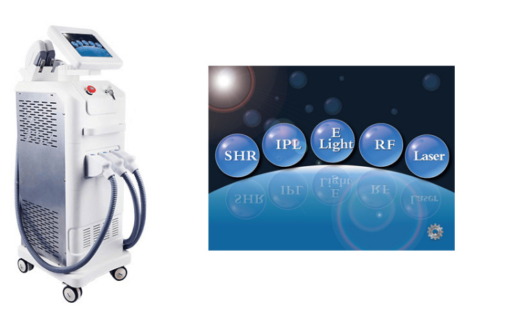 2021 Hot Sale 5 in 1 E-Light Shr IPL ND YAG Laser Hair Removal Multifunction Beauty Machine