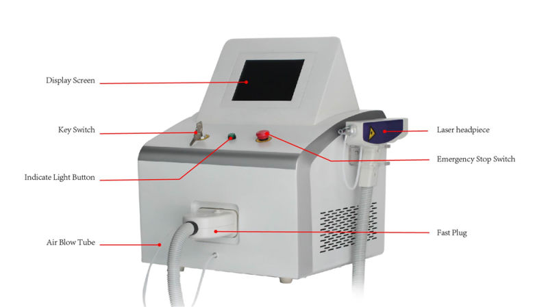Laser 532 1064 ND YAG Q Switched Long Pulse ND YAG Laser Hair Tattoo Removal Machine