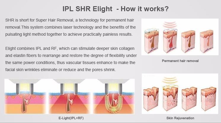 Professional Device Beauty Machine Diode IPL Shr Elight Laser Hair Removal