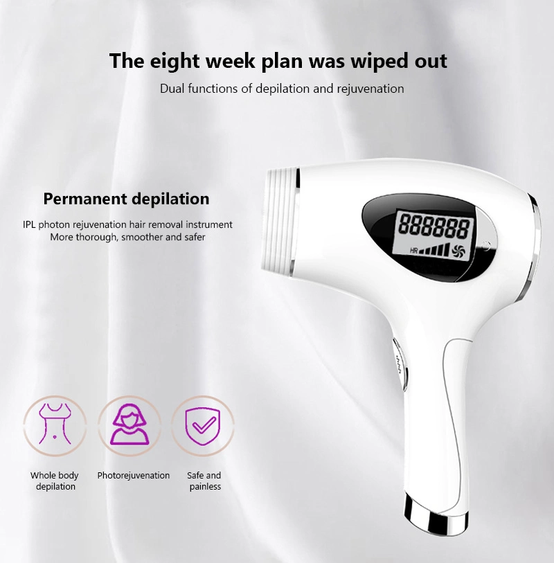 Portable Laser Permanent Removal and Skin Rejuvenation IPL Hair Removal Device