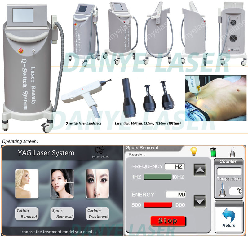 Q Switched ND YAG Laser Picosure Carbon Peeling Laser Tattoo Removal Machine