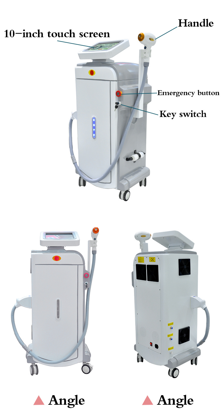 Painless Hair Removal Machine 808nm Diode Laser New Design Model