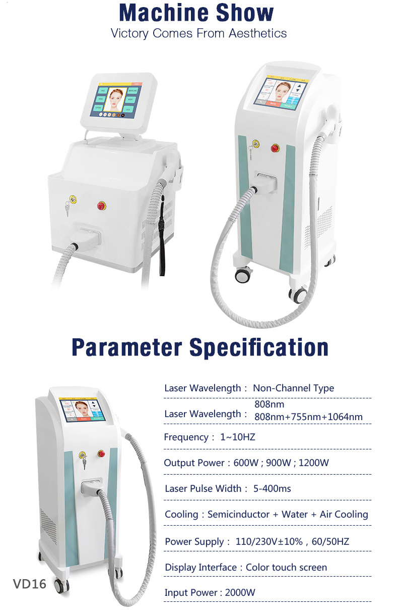 Hot Sale Permanent Painless Permanent Diode Laser 808nm Hair Removal