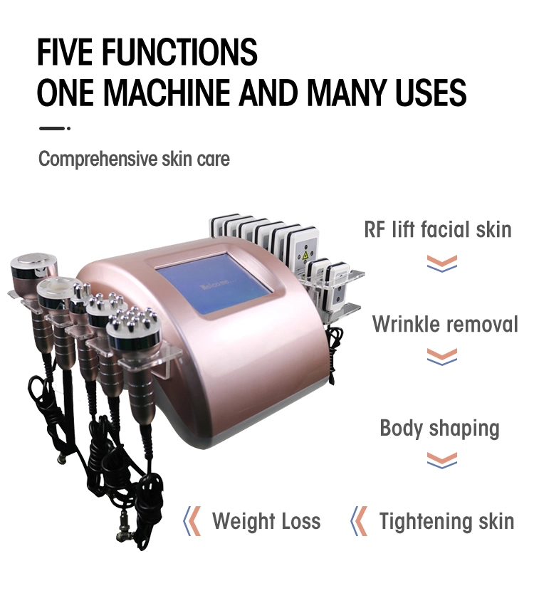 6 in 1 RF Cavitation Laser Lipolaser Slimming Machine Wholesale