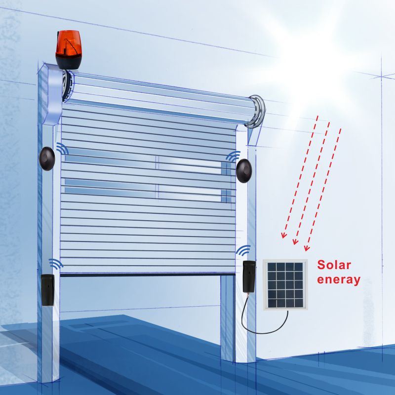 Solar Panel Chargeable Safety Beams for Electric Doors Battery Powered Gate Photocell Yet610b