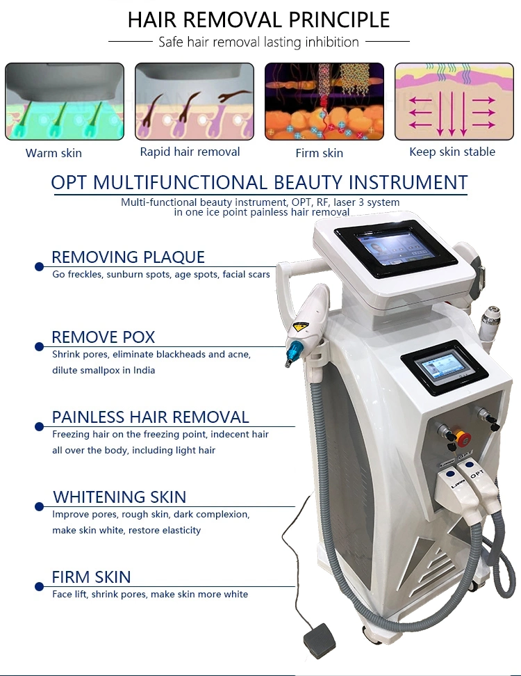 Multifunction 4 in 1 Opt Elight IPL Shr Laser Beauty Machine