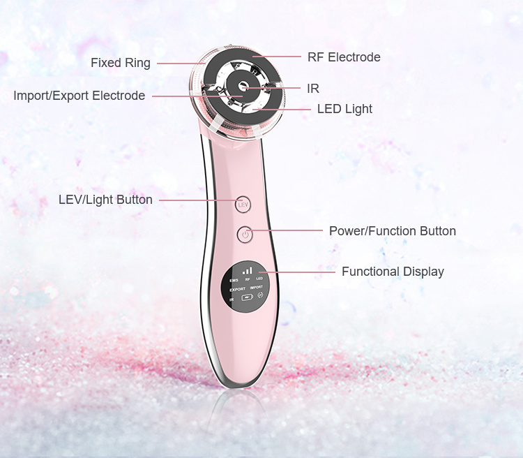 RF-18 USB 6 in 1 RF Facial Multifunction Beauty Machine