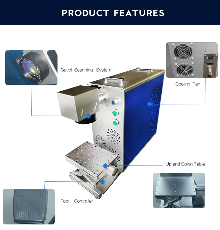 20W/30W Metal CNC Fiber Laser Marking Equipment for Metal