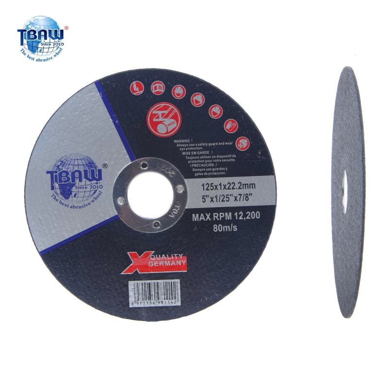 5 Inch Cutting Disc for Stainless Steel and Ultra Thin Stainless Steel Reinforced Abrasive Wheel 125X1.0X22