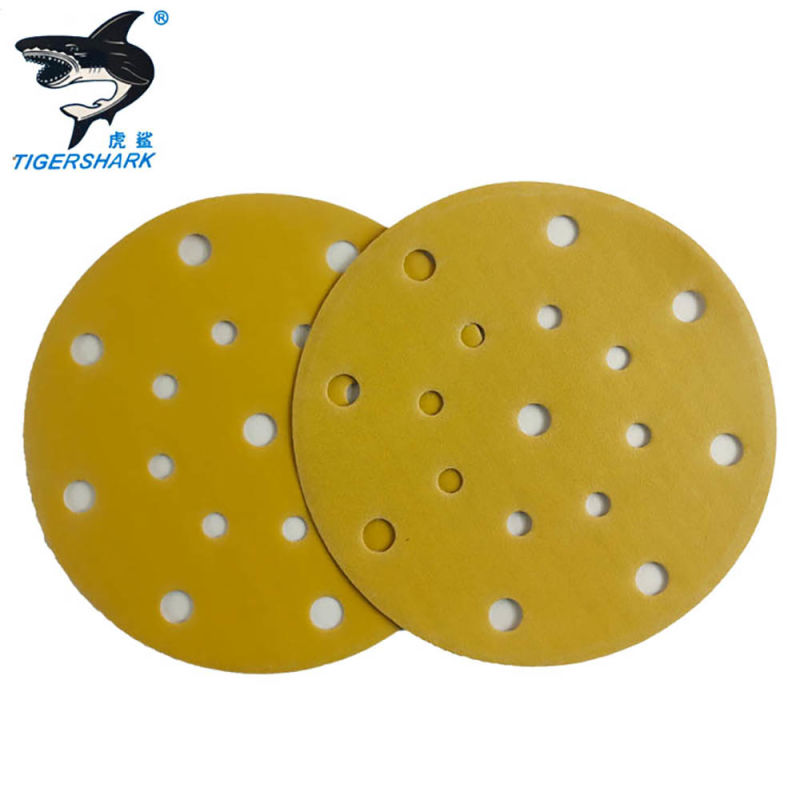 Multi Holes Gold Abrasive Discs Sanding Disc for Car Polishing