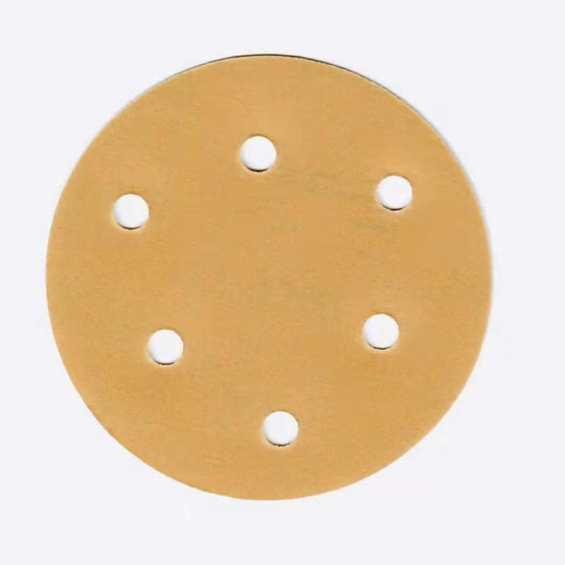 6 Inch and 15 Holes Gold Abrasive Sanding Disc