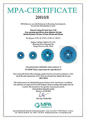 180 mm Diamond Continuous Cutting Disc for Wet Cutting Tile