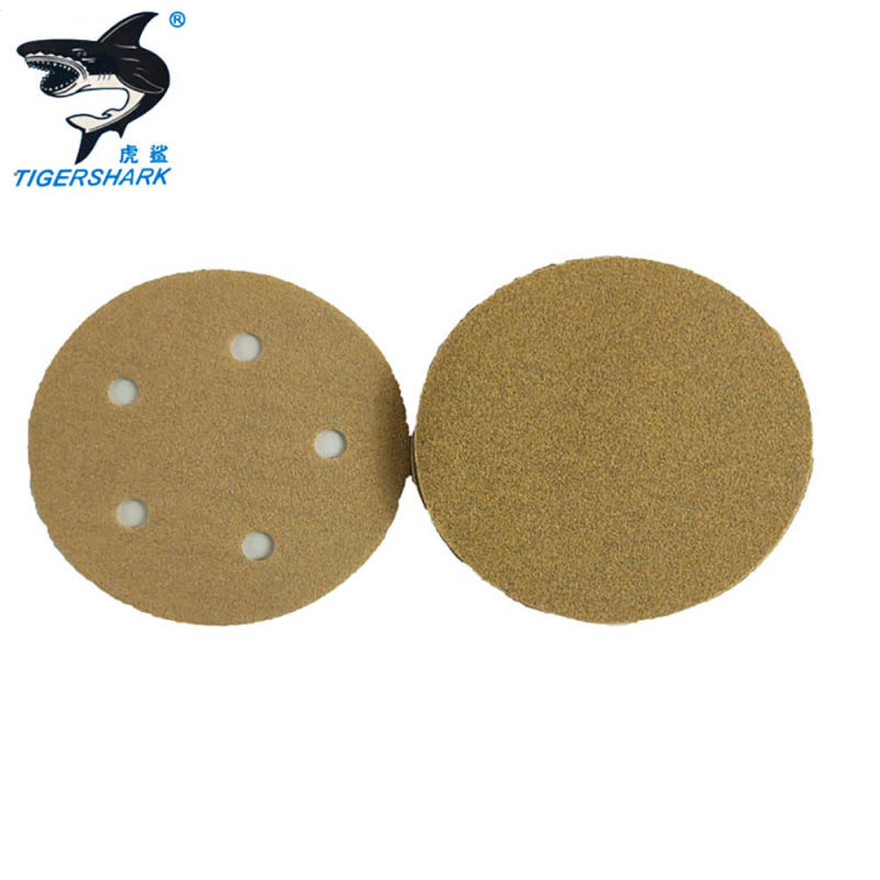 Multi Holes Gold Abrasive Discs Sanding Disc for Car Polishing