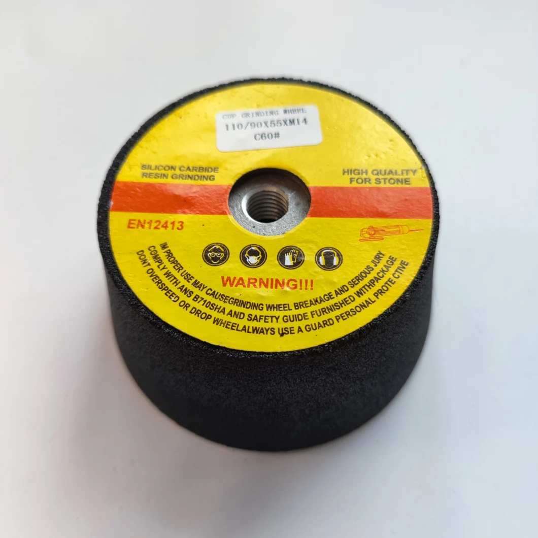 110*55mm Grit 16-120 M14 Silicon Carbide Bench Cup Grinding Wheels