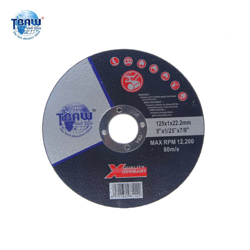 5 Inch Cutting Disc for Stainless Steel and Ultra Thin Stainless Steel Reinforced Abrasive Wheel 125X1.0X22