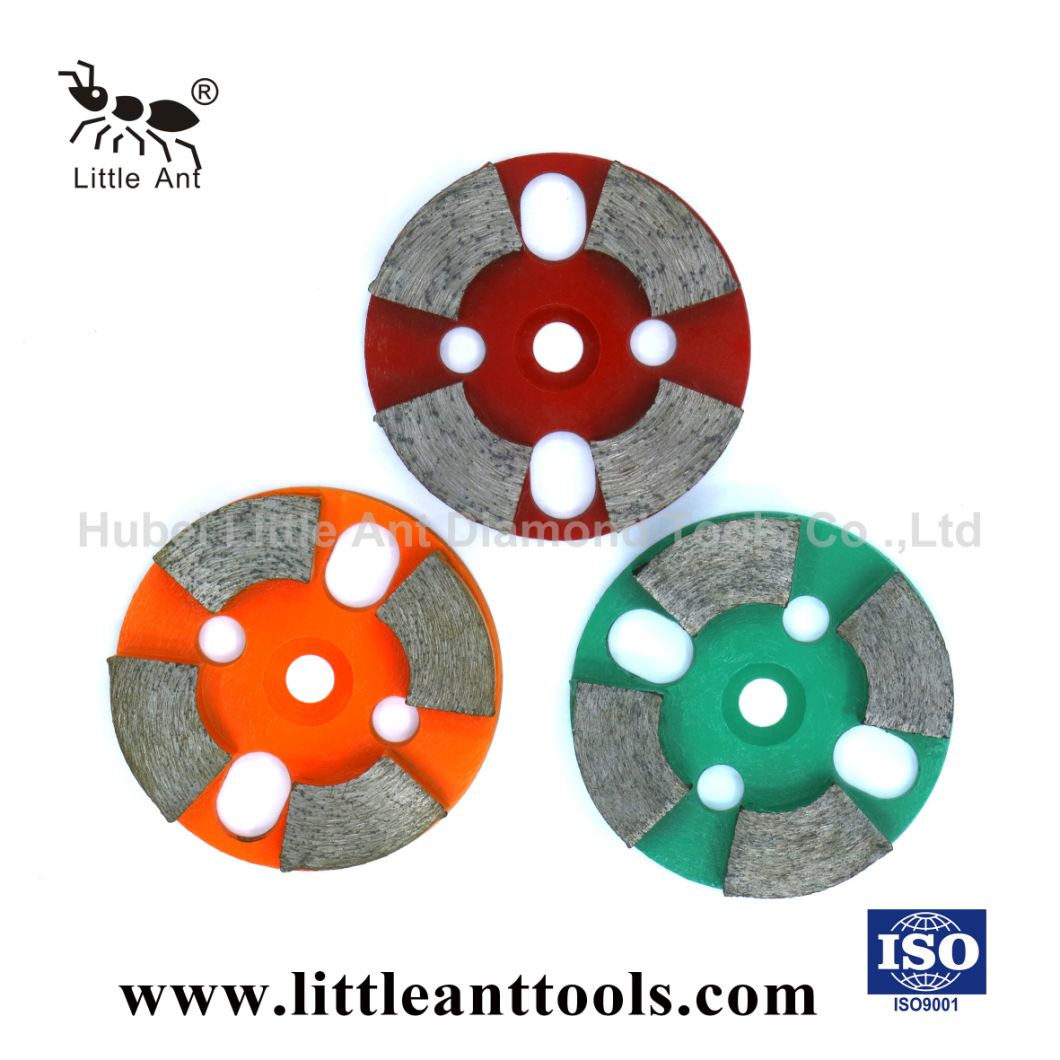4-Inch Dimaond Grinding Shoes with 4 Segment for Stone Coarse Grinding