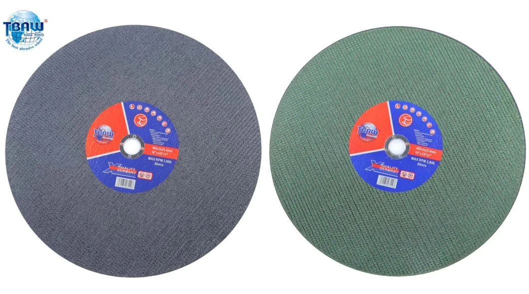 400X3X25.4mm Big Size Green Black Aluminum Oxide Abrasive Grinding Disc Cutting Wheel