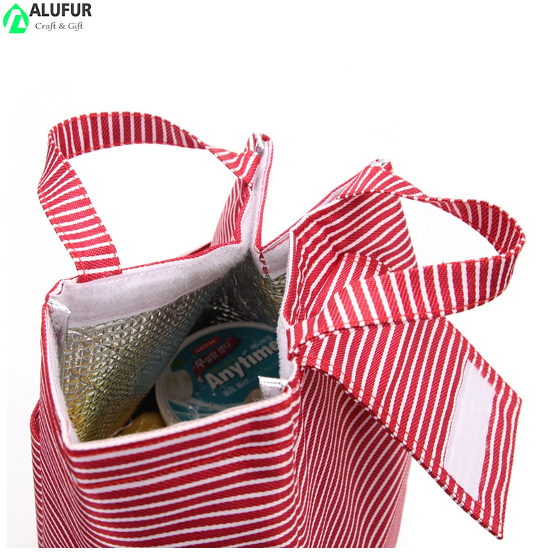 Aluminum Film Food Bag Portable Lunch Box with Flap Cover