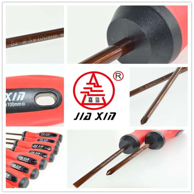 5mm*75mm-150mm Non-Slip Soft Handle Strengthen S2 Steel Screwdriver