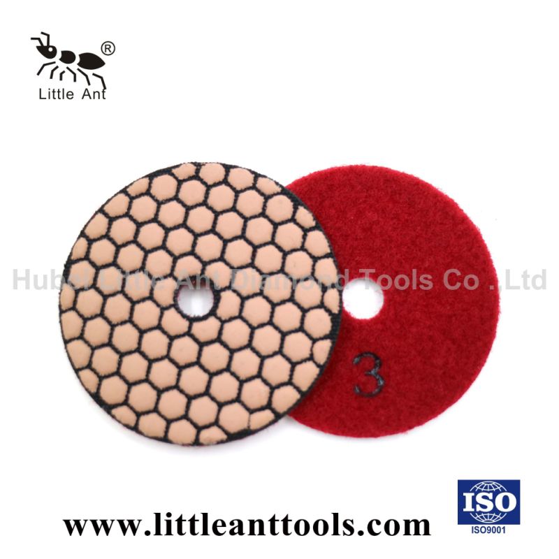 4-Inch Abrasive Diamond Tools Dry Polishing Pads for Granite Grinding