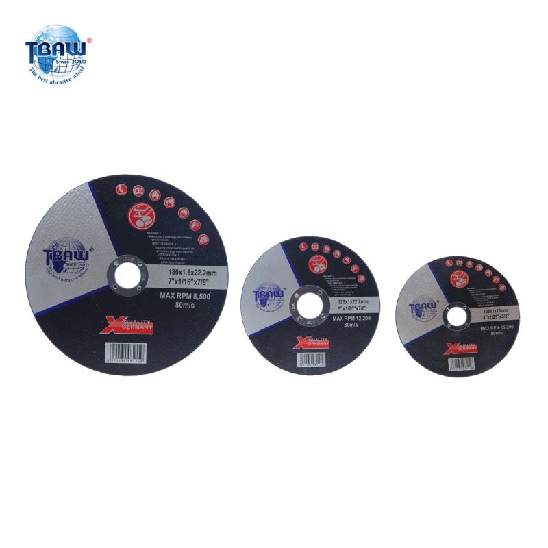 4 Inch 107X1X16mm Green Color Abrasive Cutting Discs for Metal