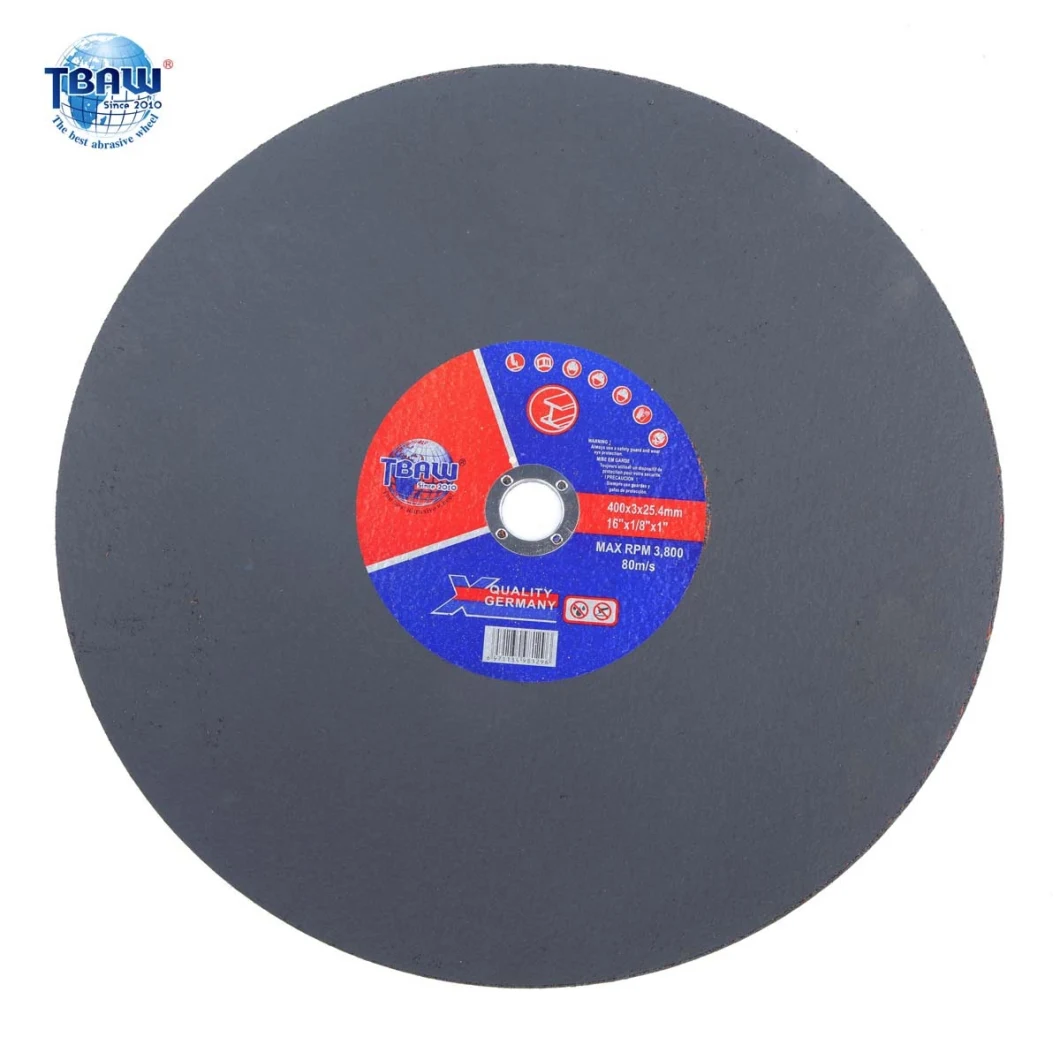 400*3.0*25mm Structural Durable Aluminum Big Size Abrasive Cutting Disc Cut off Wheel