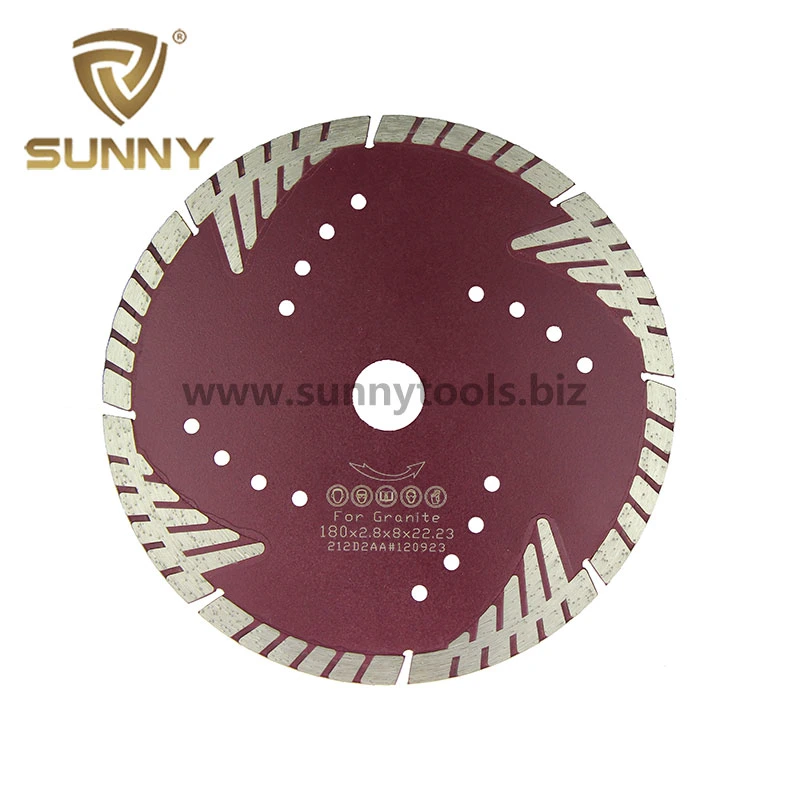 Sintered Turbo Granite Diamond Cutting Disc with Protective Teeth