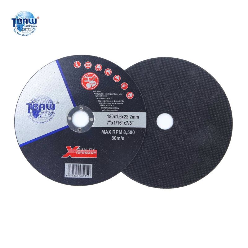 Free Sample 180X1.6X22.2mm Abrasive Cutting Discs Cutting Wheel for Stainless Steel