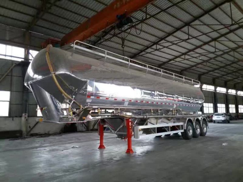 Heavy Duty 55cbm Tri-Axle Bulk Cement Tank Truck Trailer with Air Compressor