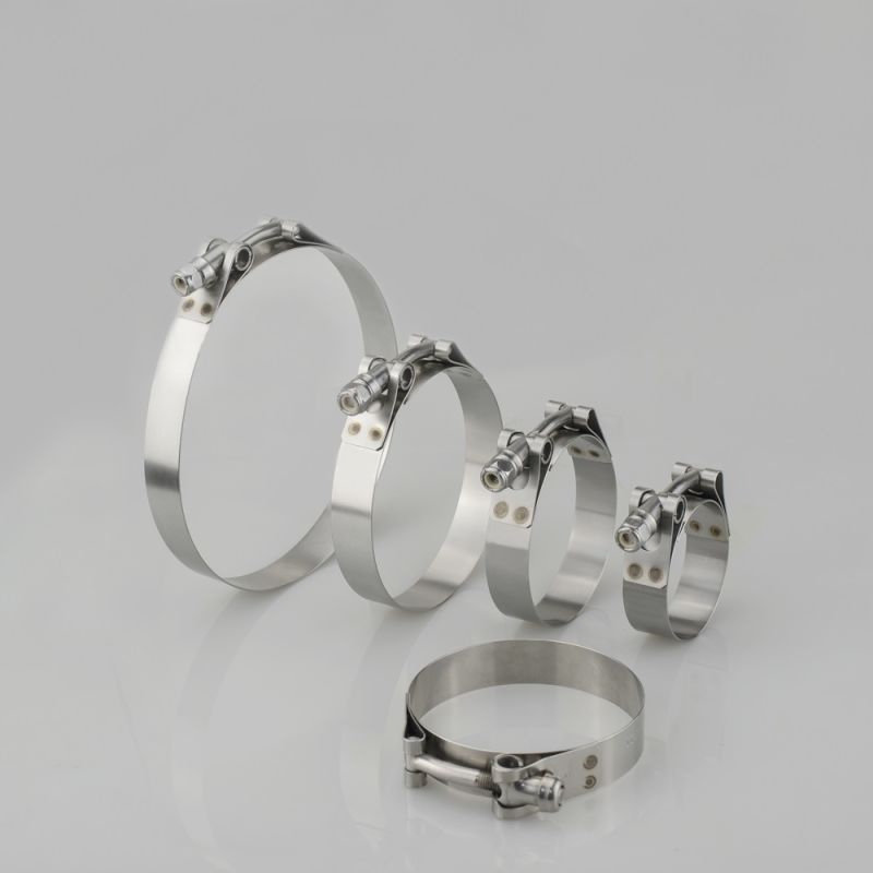 High Quality Stainless Steel 304 T Bolt Hose Clamp Adjustment Range 172 mm to 180 mm