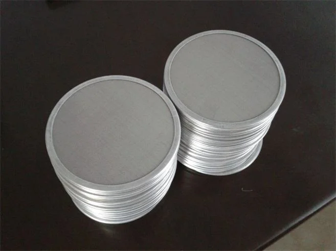 304 316L 5-50cm Diameter Stainless Steel Rimmed Round Filter Discs
